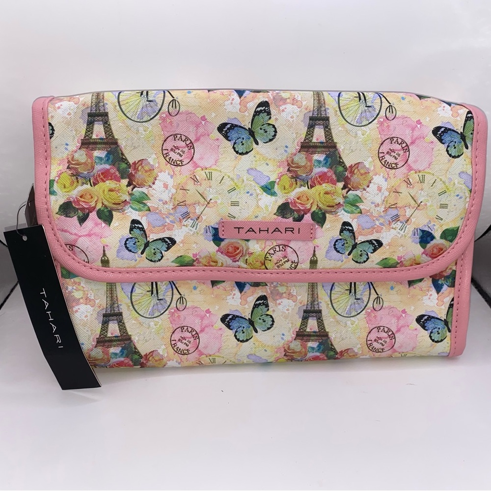 Tahari Pink and Multicolor Travel Hanging Bag